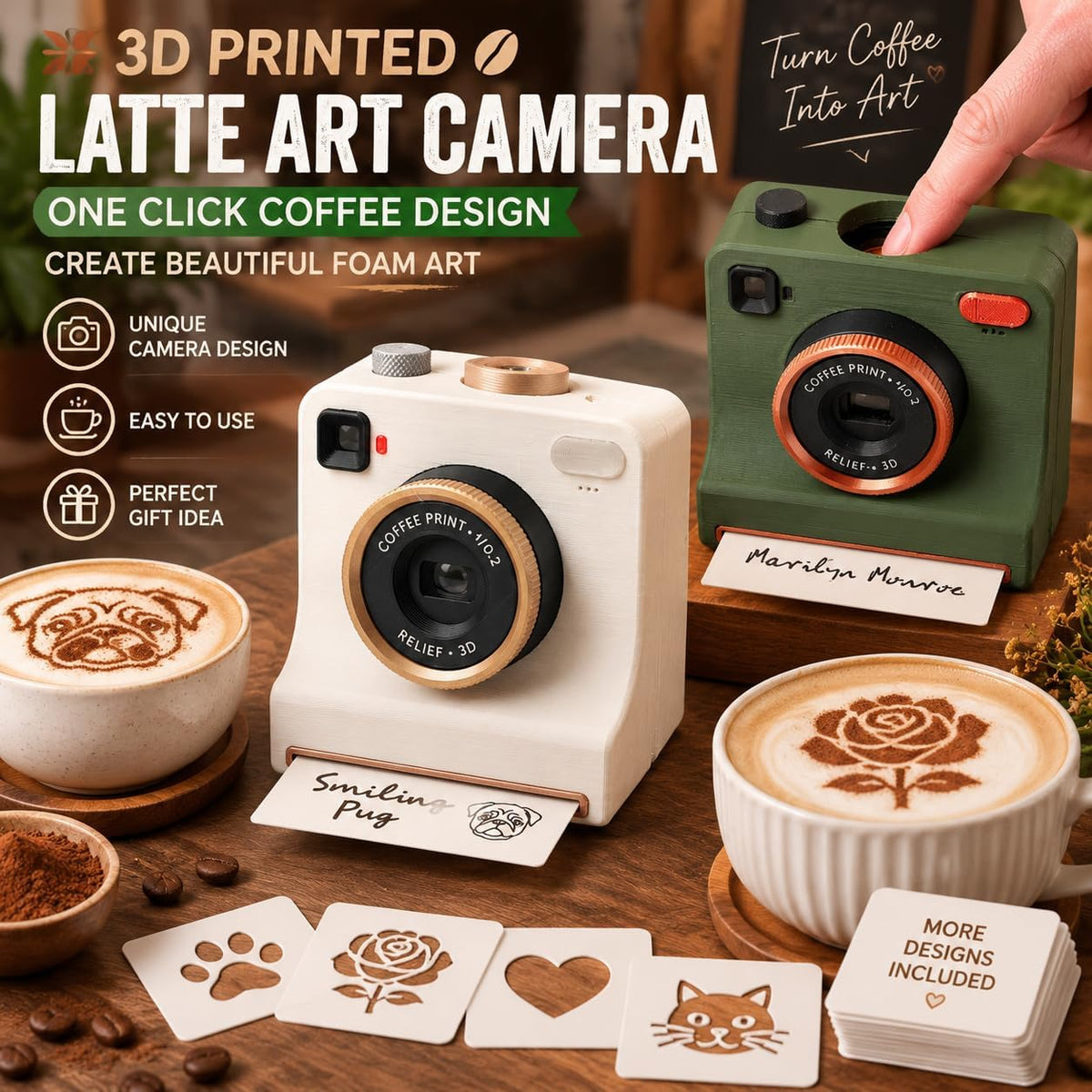 Smart Latte Art Maker Camera Tool 🎨 Create Beautiful Coffee Designs At Home