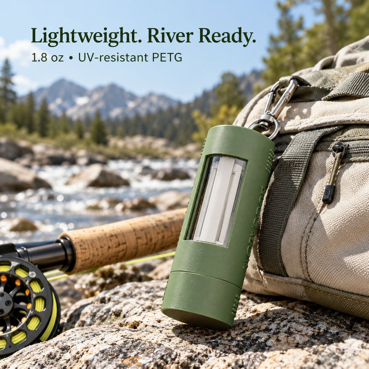 Wearable Fly Fishing Box | Swivel Clip, Clear Windows & Magnetic Closure