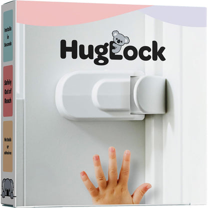 🔒 HugLock Child Safety Door Lock | Tool-Free No Drill Auto-Latching Childproof Latch