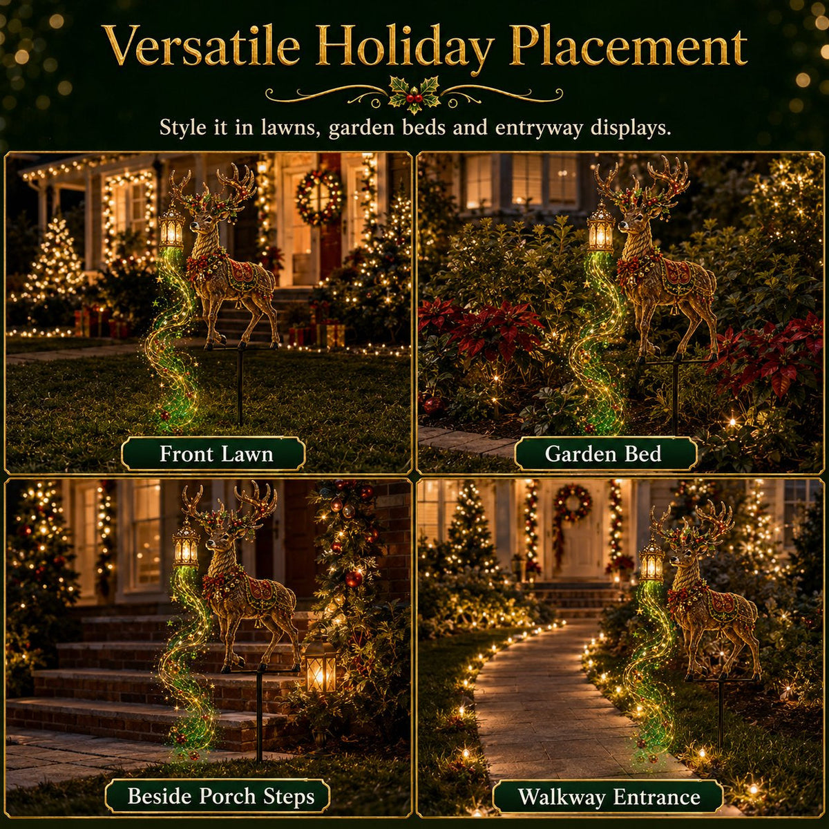 ✨ Light-Up Christmas Reindeer Yard Stake 🦌