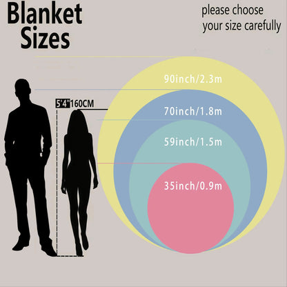 Food Themed Blanket - Soft Comfortable Nap Blanket for Home & Office