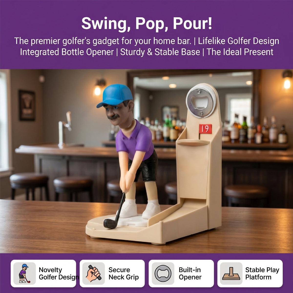 🏌️Novel Golf Ball-Shaped Bottle Opener