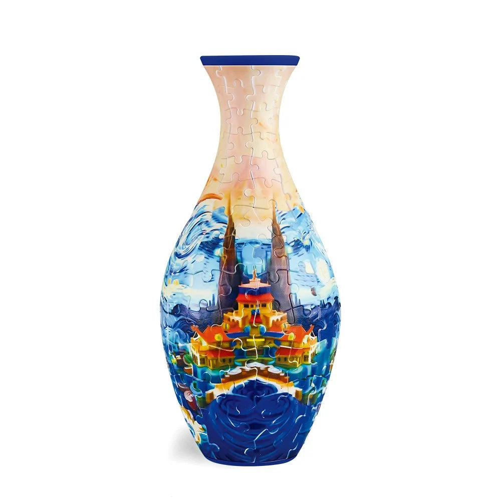 Handmade 3D Puzzle Vase Geometric DIY Decor