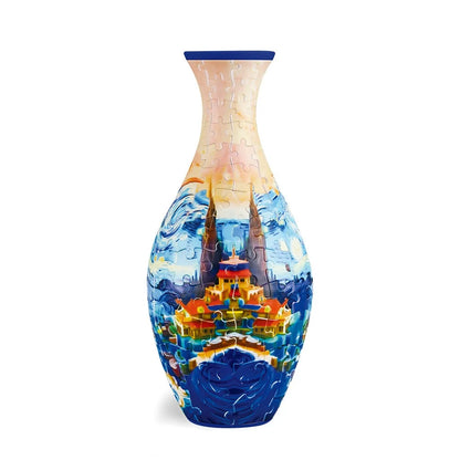 Handmade 3D Puzzle Vase Geometric DIY Decor