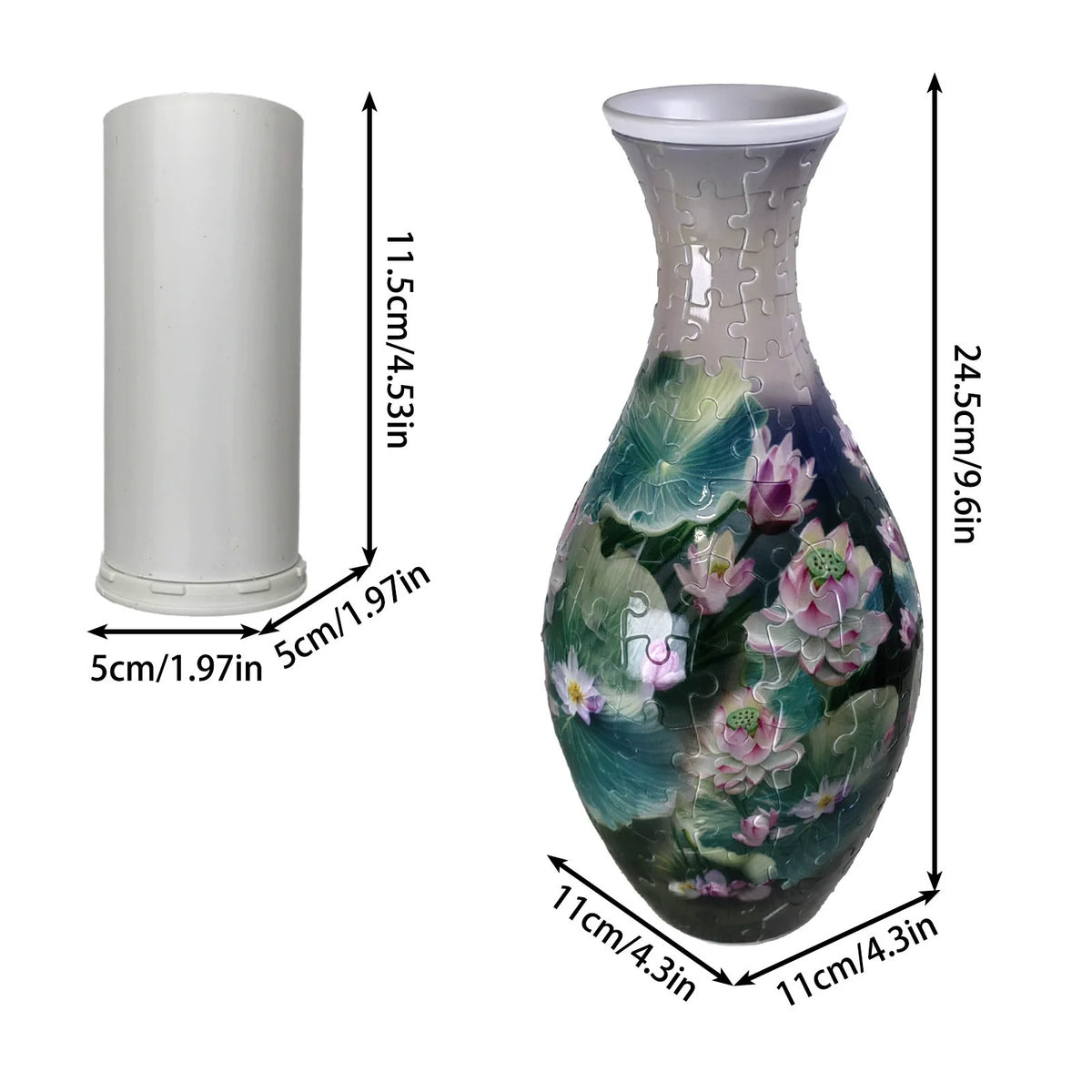 Handmade 3D Puzzle Vase Geometric DIY Decor