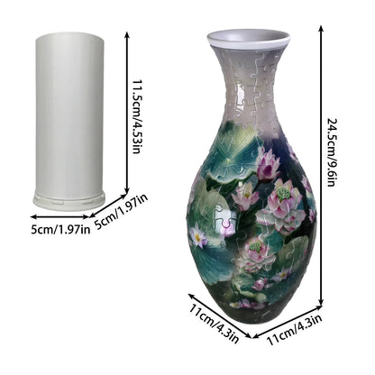 Handmade 3D Puzzle Vase Geometric DIY Decor