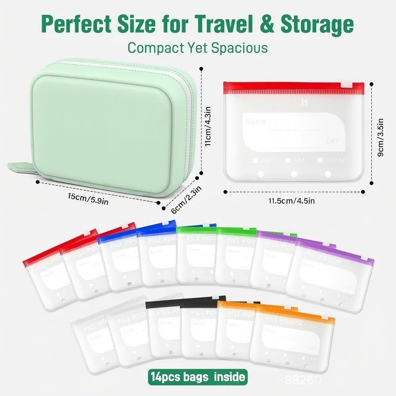 💊Reusable Waterproof Travel Medicine Bag Set