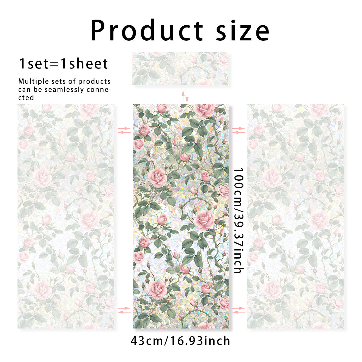 🌈Flower Stained Glass Window Film