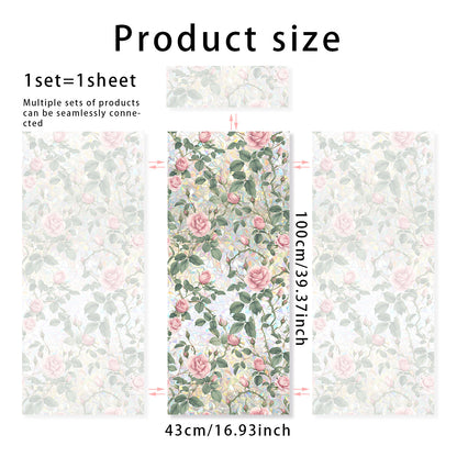 🌈Flower Stained Glass Window Film