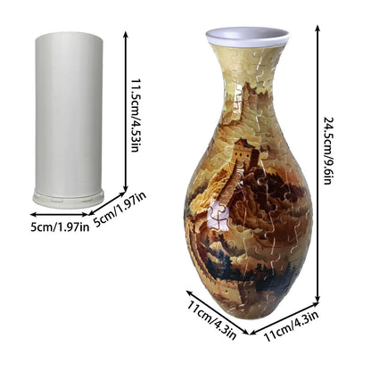 Handmade 3D Puzzle Vase Geometric DIY Decor