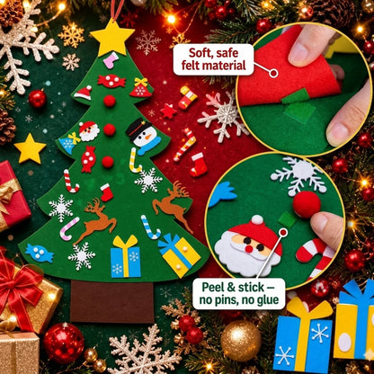 🎄 Kids DIY Felt Christmas Tree – Create, Decorate & Make Holiday Memories ✨🎁