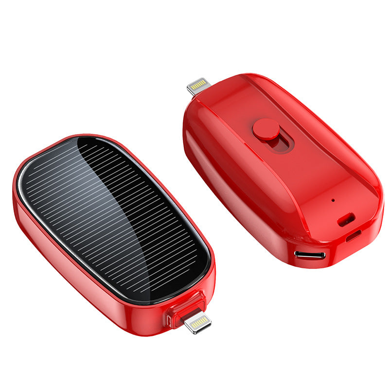 Mini Solar Keychain Power Bank - Portable Emergency Phone Charger