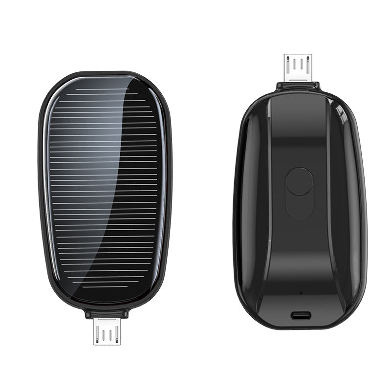 Mini Solar Keychain Power Bank - Portable Emergency Phone Charger