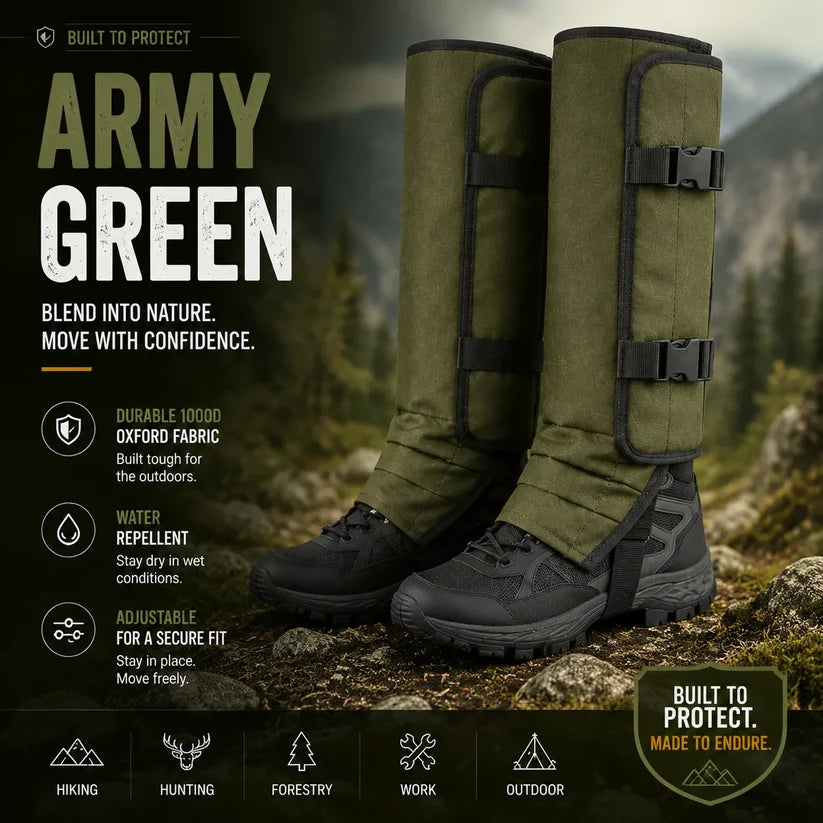 🥾Adjustable Snake-Resistant Leg Gaiters for Hiking & Hunting