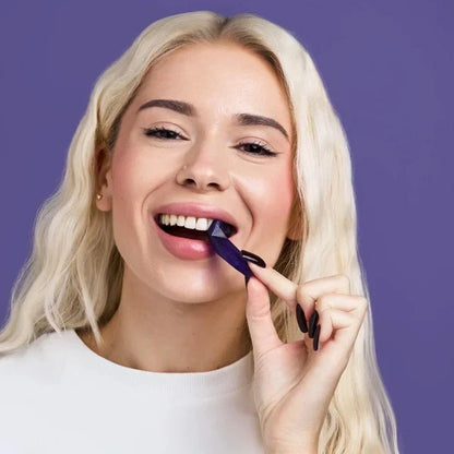 V34 Purple Instant Teeth Whitening Strips Color Correcting Stain Removal 14 Pcs