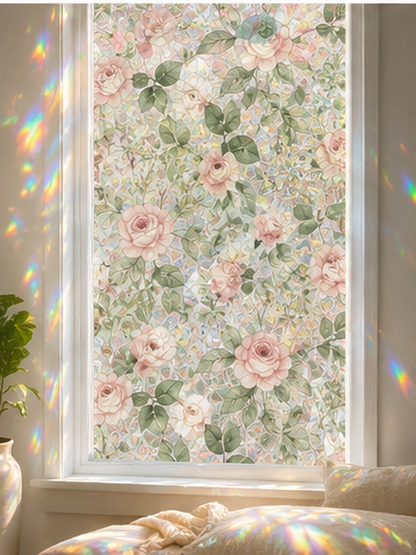 🌈Flower Stained Glass Window Film