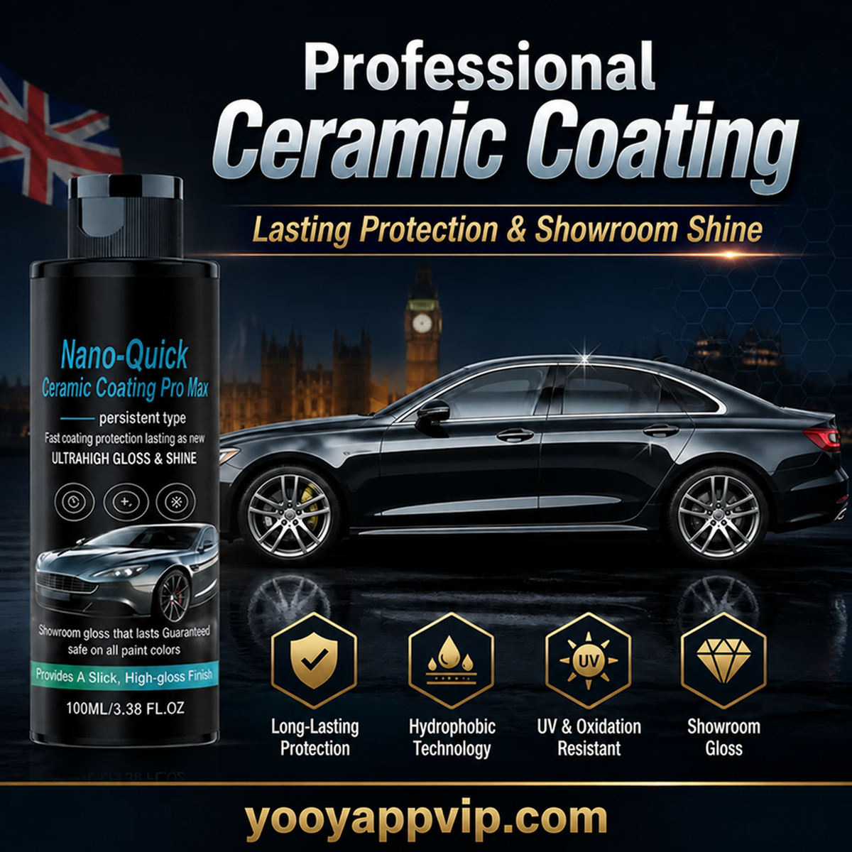 ✨🚗High-Gloss Nano Ceramic Spray – Mirror Shine & Long-Lasting Protection