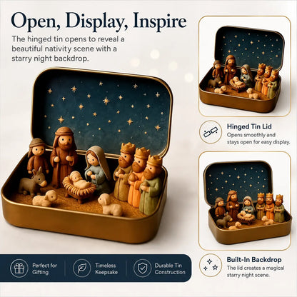 Home Supplies Pocket Mini Nativity Set, Plastic, Portable