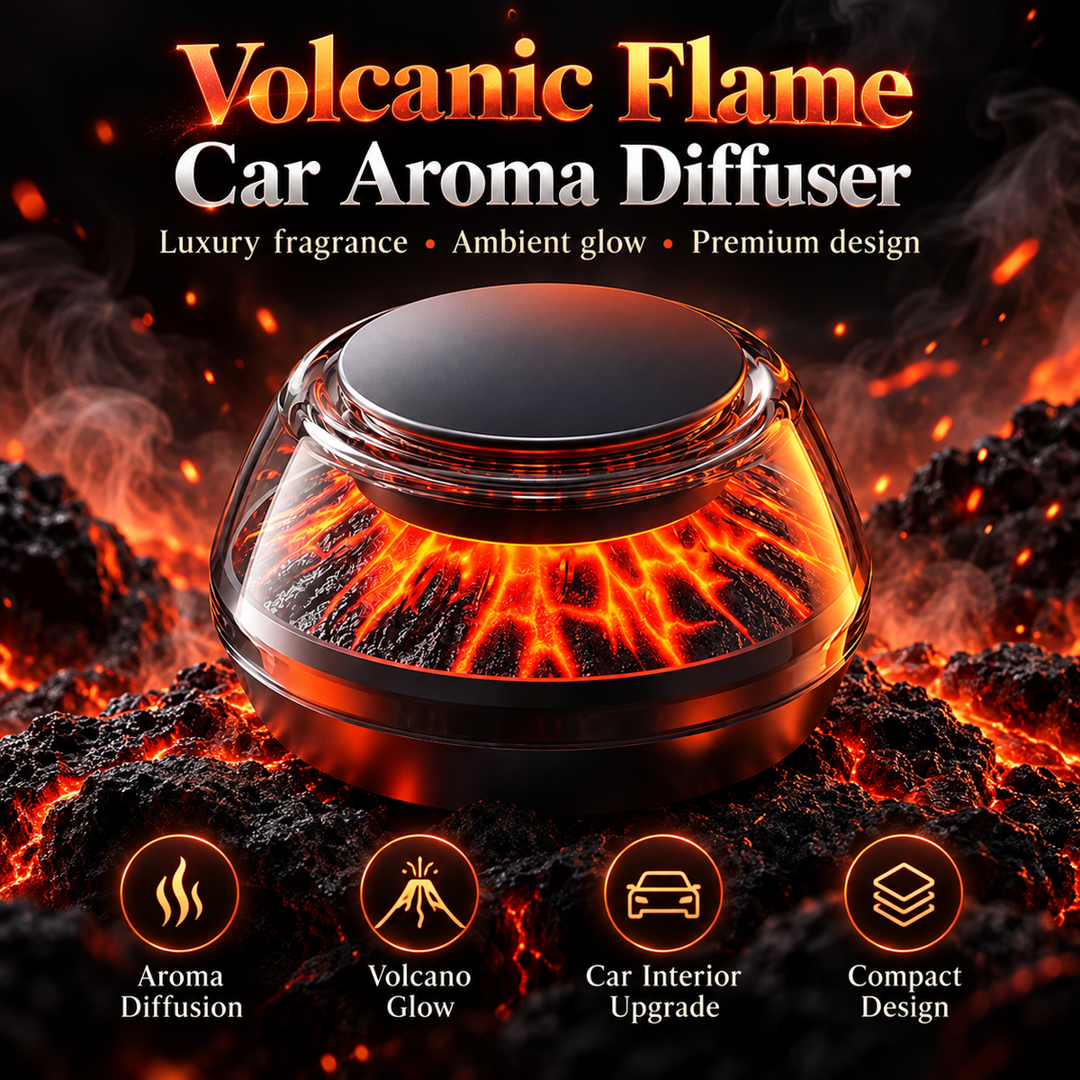 Volcanic Iceberg Car Air Freshener – Auto Spray Diffuser