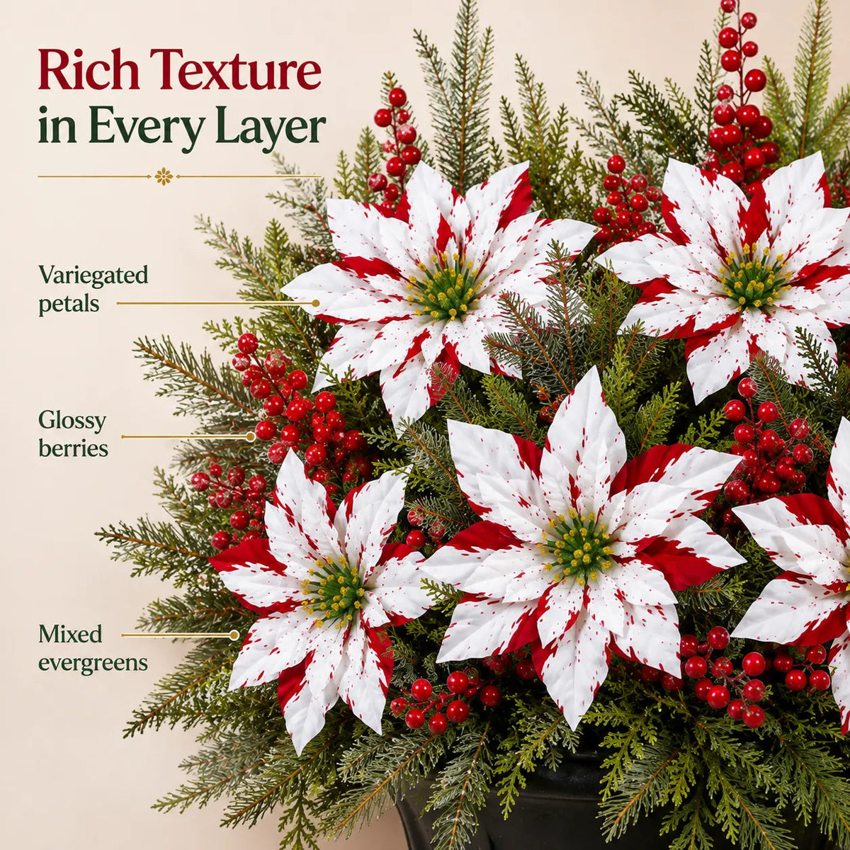 Christmas Poinsettia Planter Inserts