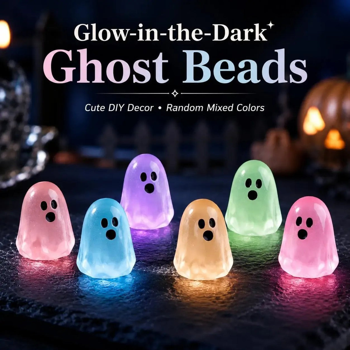 👻Mini Glow Ghost Decorations – Cute by Day, Spooky & Glowing After Dark