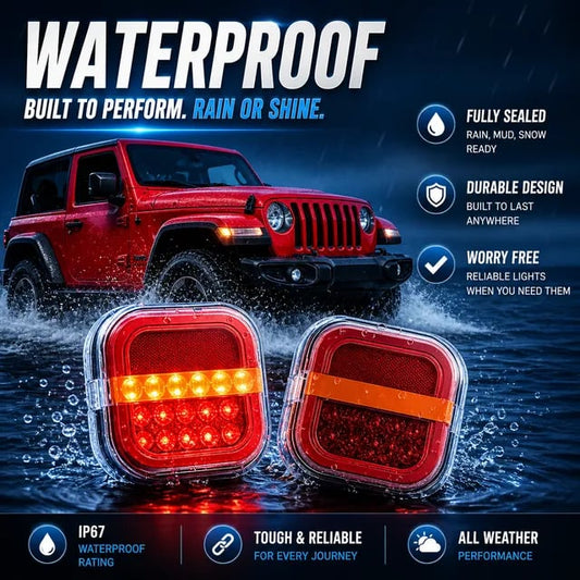 🔥CAR LED TRAILER LIGHTS—Easy To Install