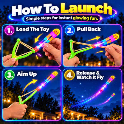 Illuminated Slingshot Flying Arrow