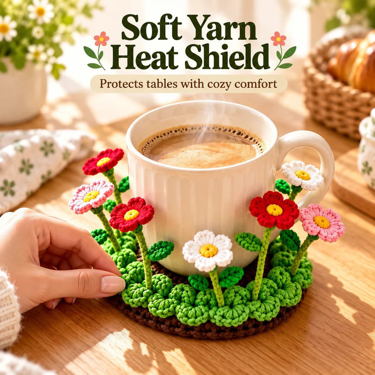 Hand-Crocheted Floral Coasters | Timeless Table Art 🌸