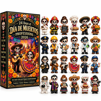 🧡💀 24 Days of Día de Muertos Professions Advent Calendar 2026 – 24 Unique Calavera Collectible Figures