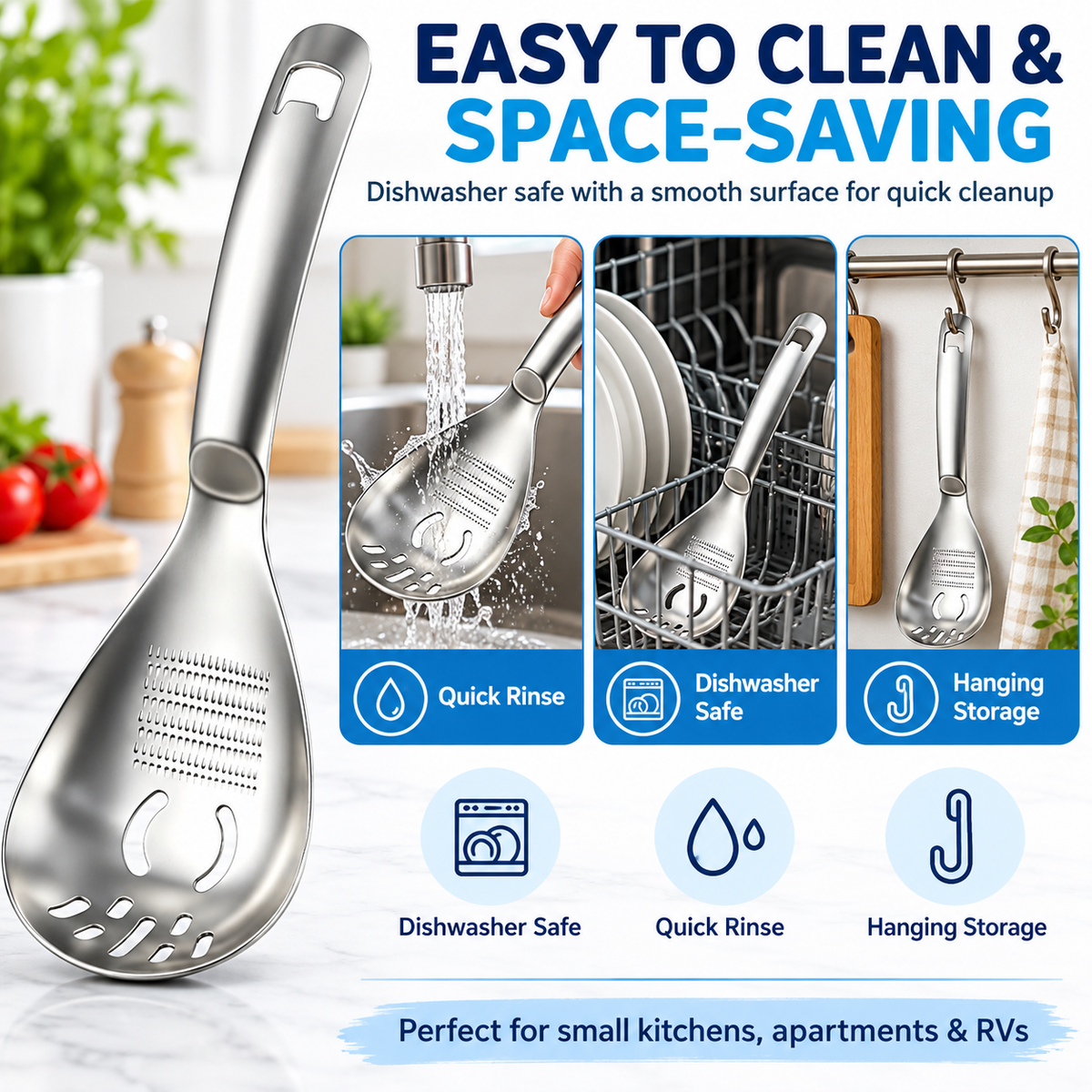 ⚡Stainless Steel Multifunctional Kitchen Spoon