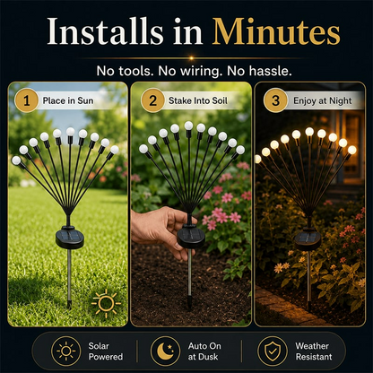 ✨☀️ Solar Bloom: Solar Firefly Garden Stake Lights 🌸