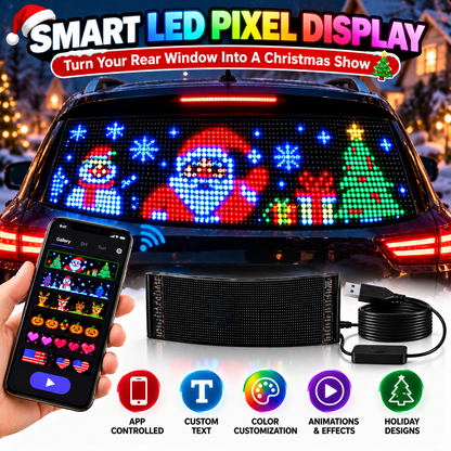 LED Pixel Car Display | App-Controlled Text & Animations