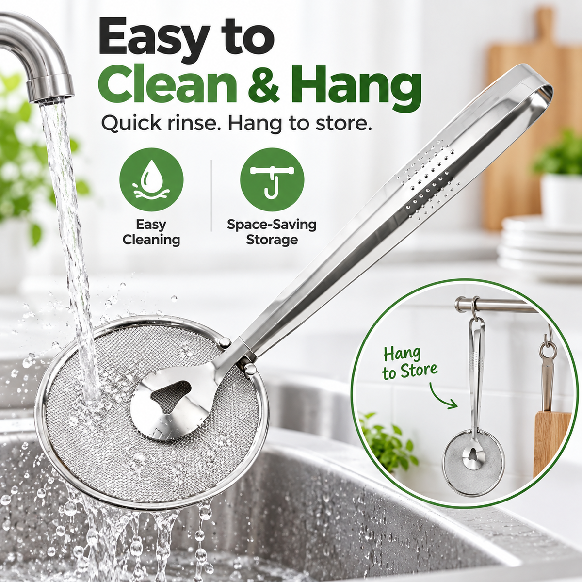 🍳2-in-1 Stainless Steel Oil Filter Clip-Suitable for fried foods