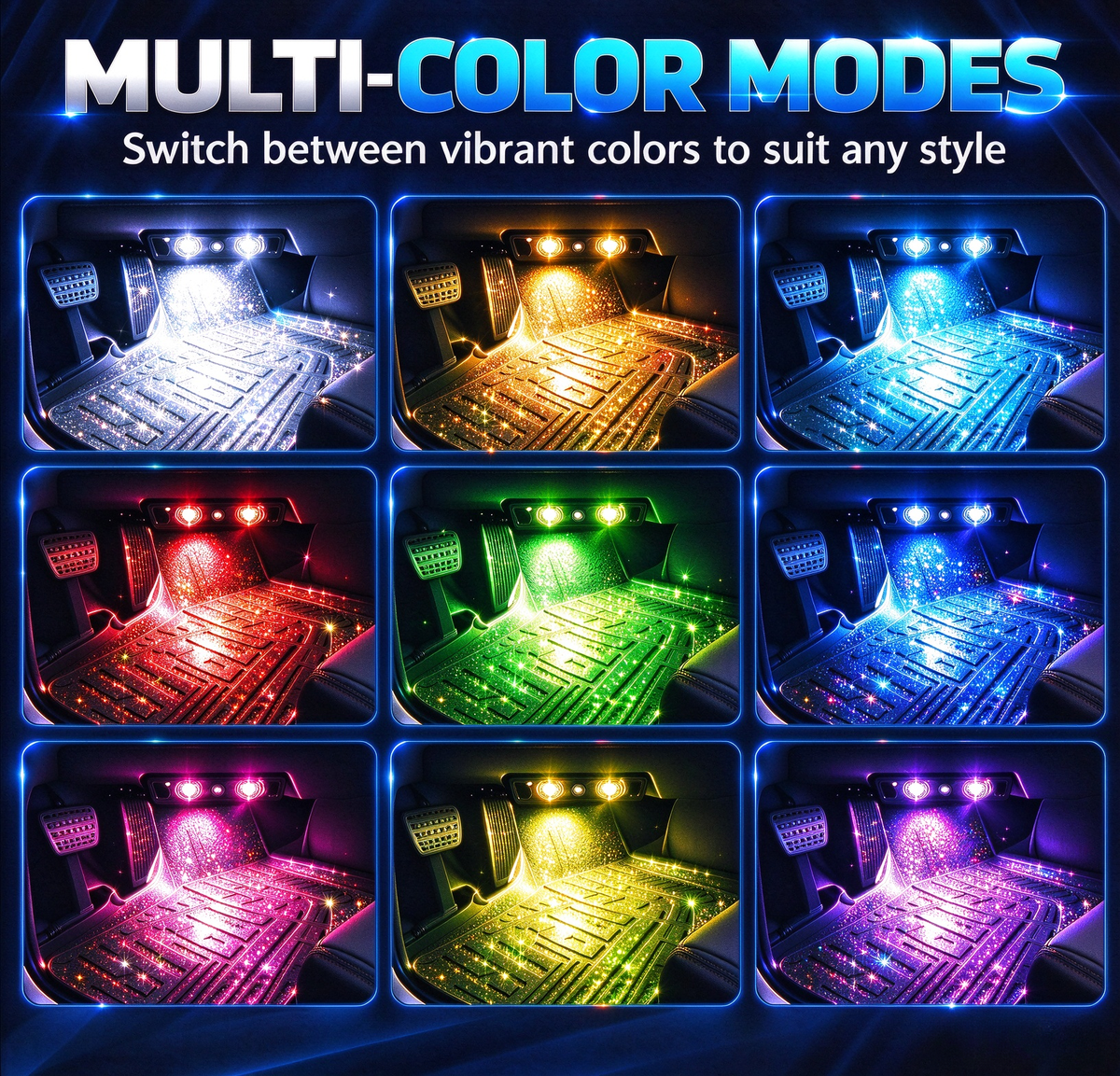 🚗✨ Wireless Car Interior LED Lights – Automatic Sensor Ambient Lighting for Cars, SUVs & Trucks