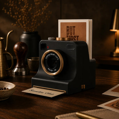 ☕📸 One-Touch Latte Art Camera – 3D Coffee Stencil Printer Kit for Custom Drink Designs ✨