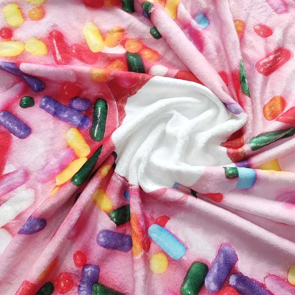 Food Themed Blanket - Soft Comfortable Nap Blanket for Home & Office