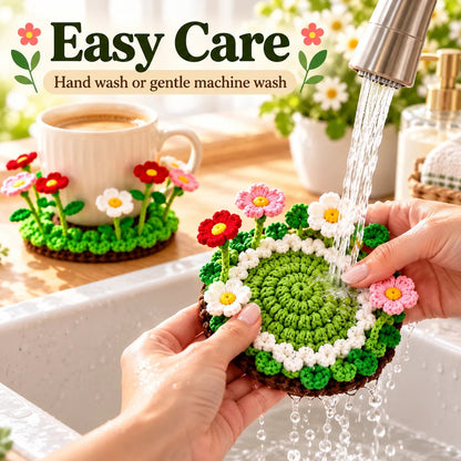 Hand-Crocheted Floral Coasters | Timeless Table Art 🌸