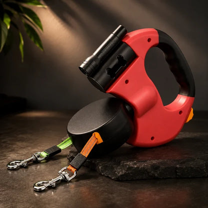 360° Anti-Tangle Dual Dog Retractable Leash