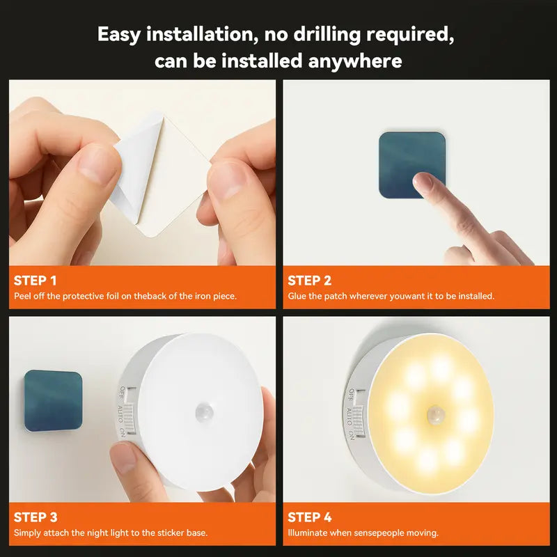 🚶 Walk In. It Lights Up. – Motion Sensor Night Light 2-Pack