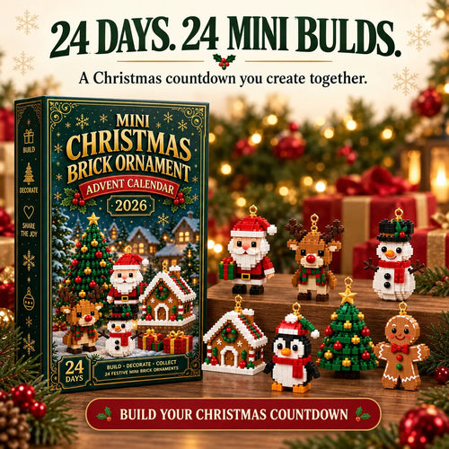 24-Day Christmas Brick Ornament Advent Calendar | 24 Buildable Holiday Designs 🎄🧱