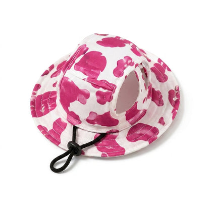 Adjustable Dog Hat Cute Print Cap for Puppies and Small Breeds