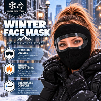 Winter Shield Face Mask with Goggles