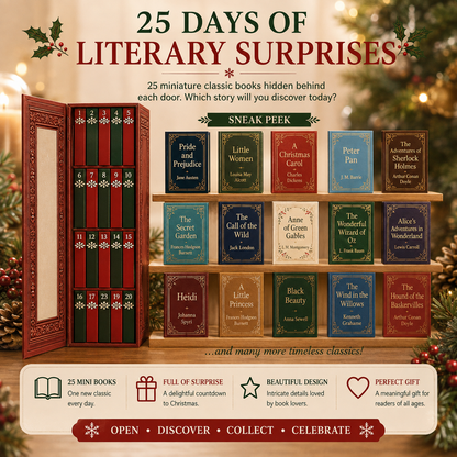 📚 25-Day Book Advent Calendar – 25 Openable Mini Book