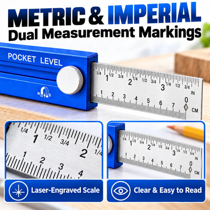 📏Multifunction Measuring Gauge & Level — ✨Measure, Align & Mark with Precision