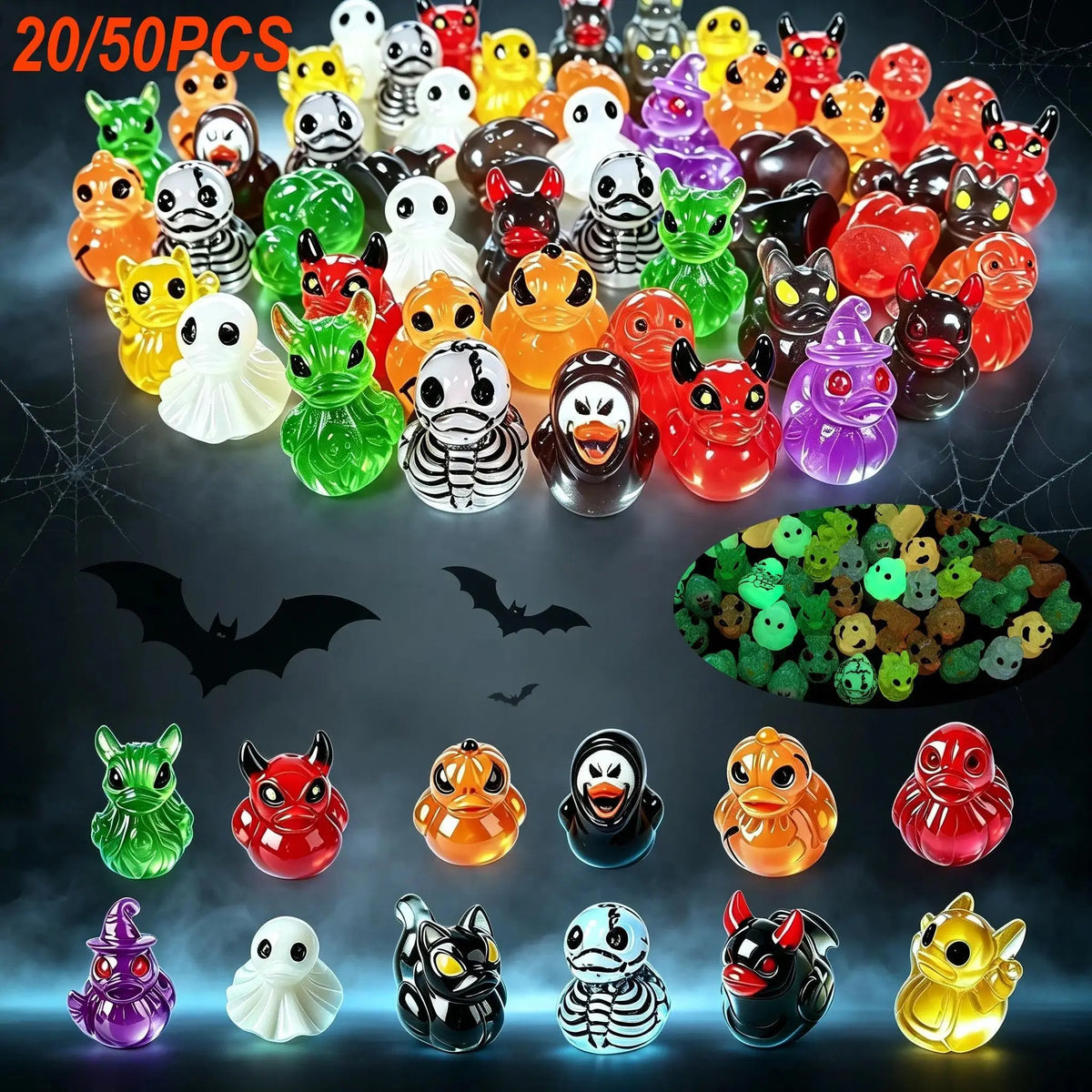 👻Mini Demon Ghost Skull Resin Duck Desktop Decoration Item