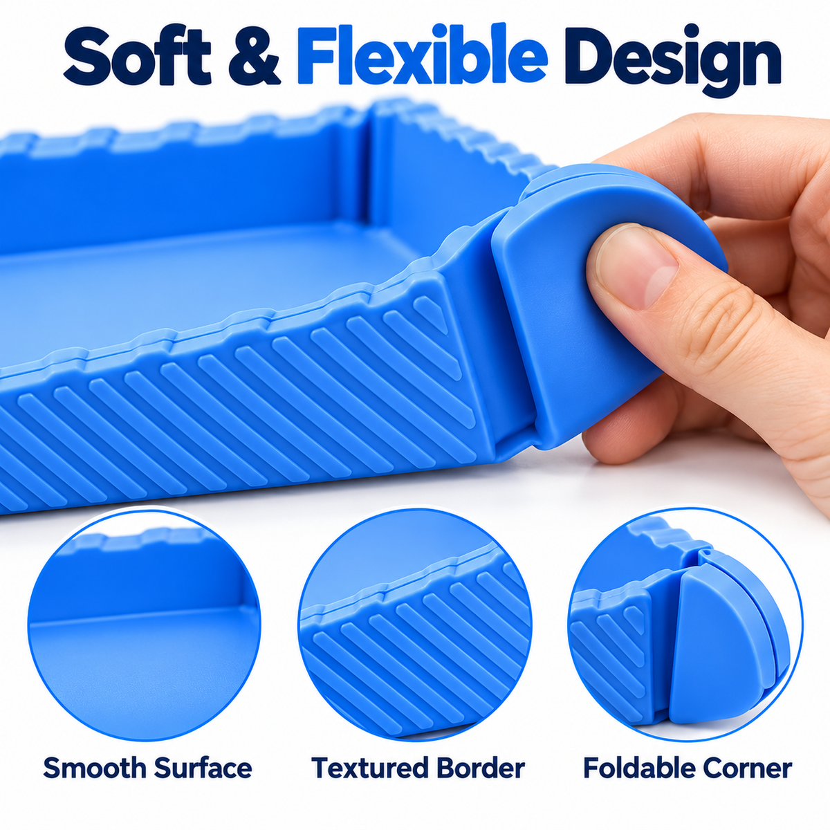 4-in-1 Foldable Silicone Tray – Food-Grade Magnetic Snack Container, Heat-Resistant Mat, Cutting Board & Organizer