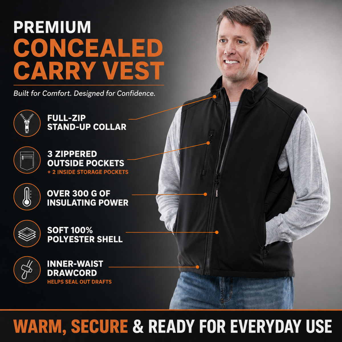 🦺 Premium Concealed Carry Vest