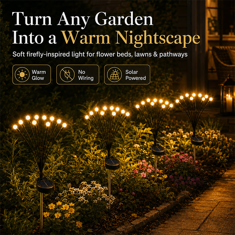 ✨☀️ Solar Bloom: Solar Firefly Garden Stake Lights 🌸