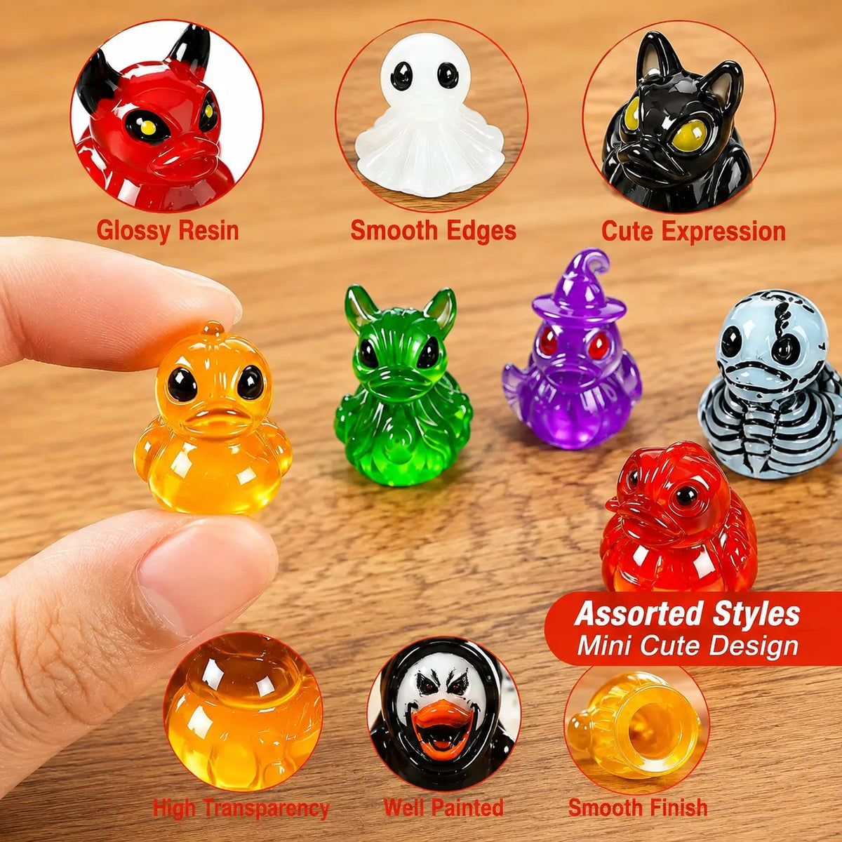 👻Mini Demon Ghost Skull Resin Duck Desktop Decoration Item