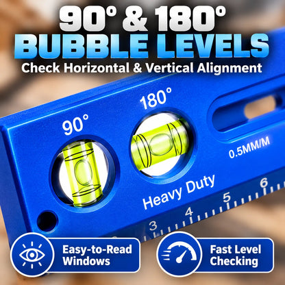 📏Multifunction Measuring Gauge & Level — ✨Measure, Align & Mark with Precision